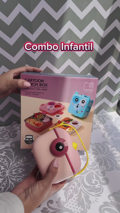 RECIPIENTE PARA LECHE EN POLVO + LONCHERA COMIDA NIÑOS