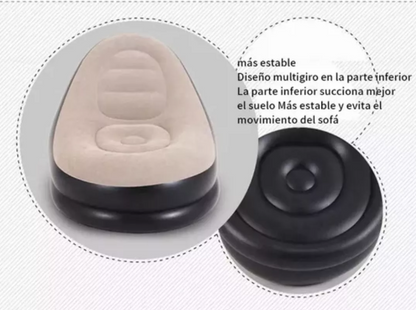 Sillon Inflable Portátil Con Reposapies