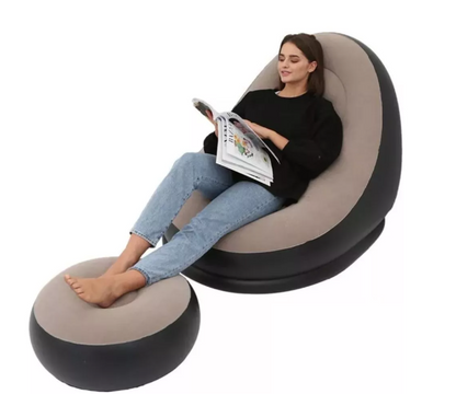 Sillon Inflable Portátil Con Reposapies